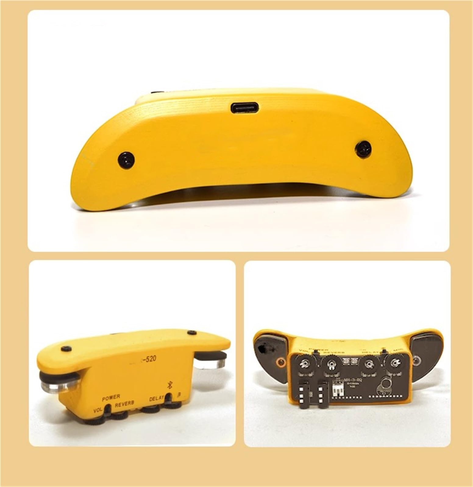 Pickup per chitarra acustica con vibrazione giallo facile da installare con accessori Pickup Chitarra Acustica