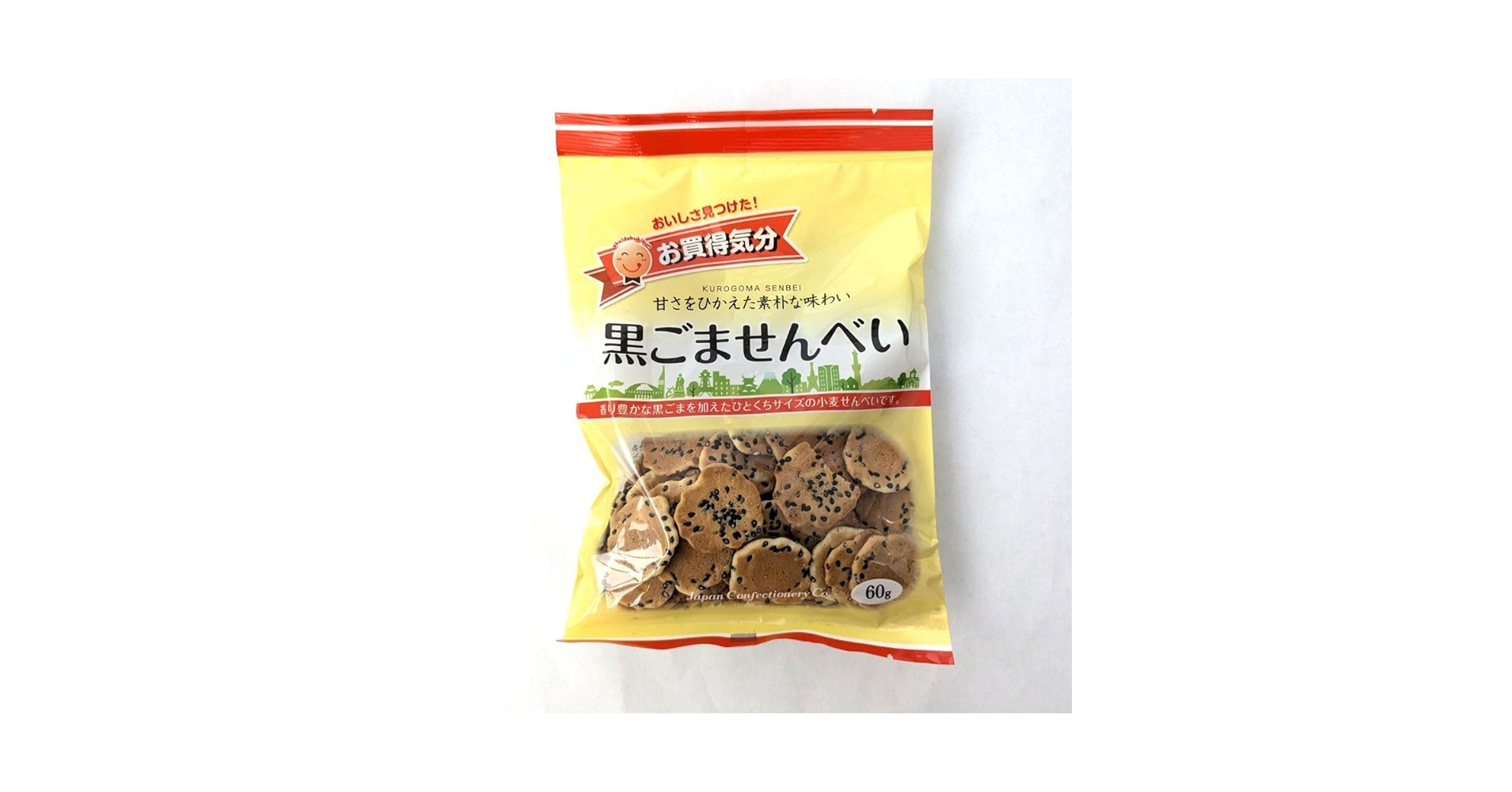 Amazon.co.jp: ジェーシーシー お買得気分 黒ごませんべい 60g