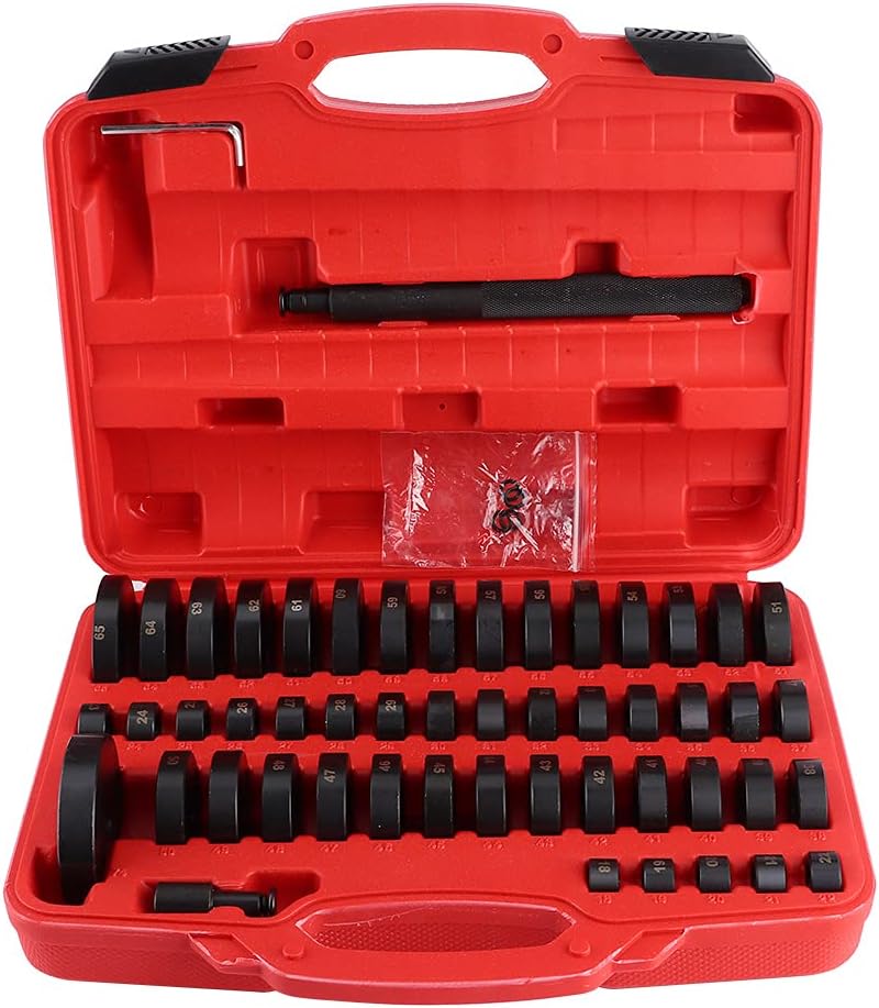 52-in-1 Custom Bushing Driver Set - Wheel Axle Bearing Race and Seal Installer/Remover Press Tool Kit for Car Repair