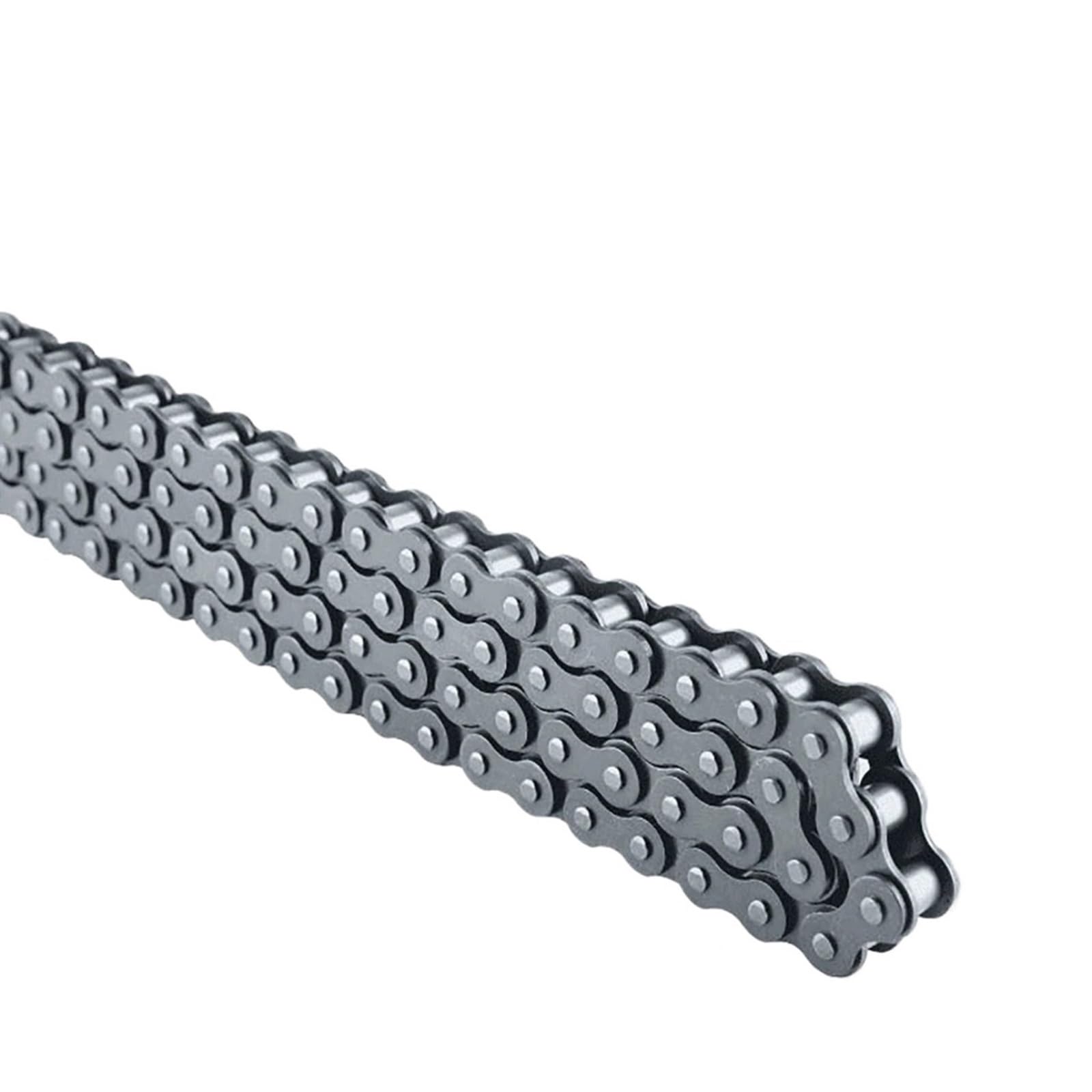 Catena a rulli a corona singola in acciaio al carbonio 04C | Catena di trasmissione con passo da 6,35 mm con connettori, lunghezze multiple da 0,5/1/1,5/5 m(5Meters)