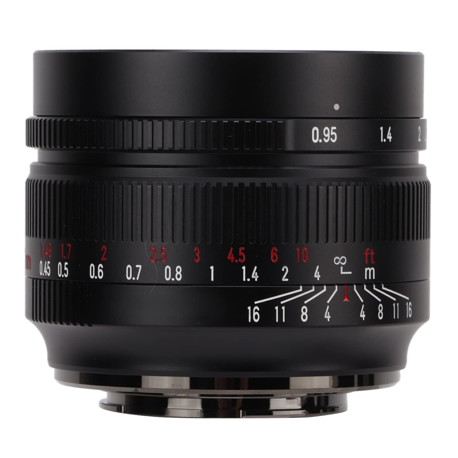 XINL Obiettivo 50mm F0.95 APS-C, Messa a Fuoco Manuale Lunghezza focale Fissa in Vetro ED di Grande Diametro con 13 Barre