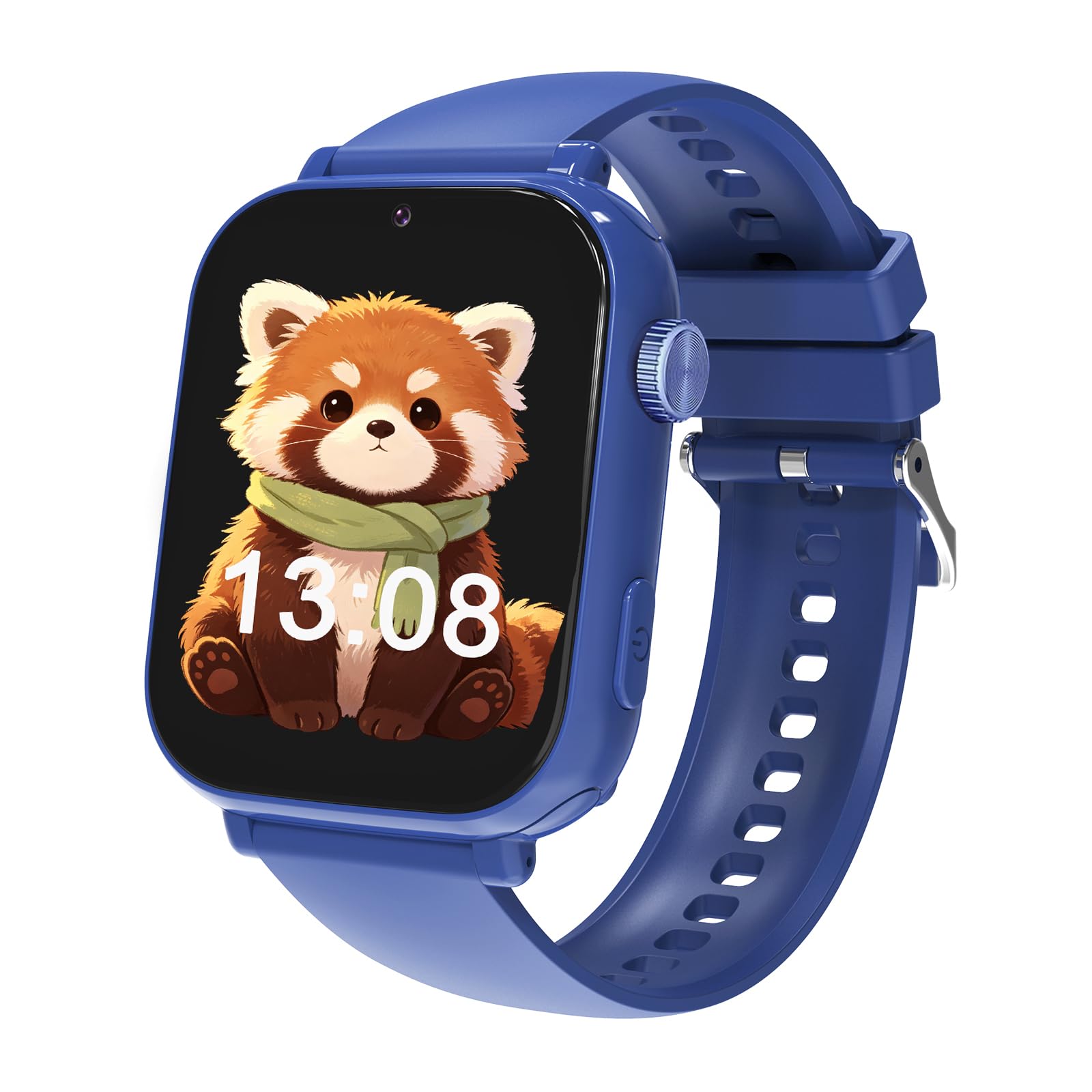 4G Montre Connectée Enfant GPS, Smartwatch avec Appel Vidéo Chat Vocal SOS Mode École WiFi Podomètre Réveil Appareil Photo, Montre Telephone Enfant pour 4 à 12 Ans Garçons Filles (Bleu Roi-4L)