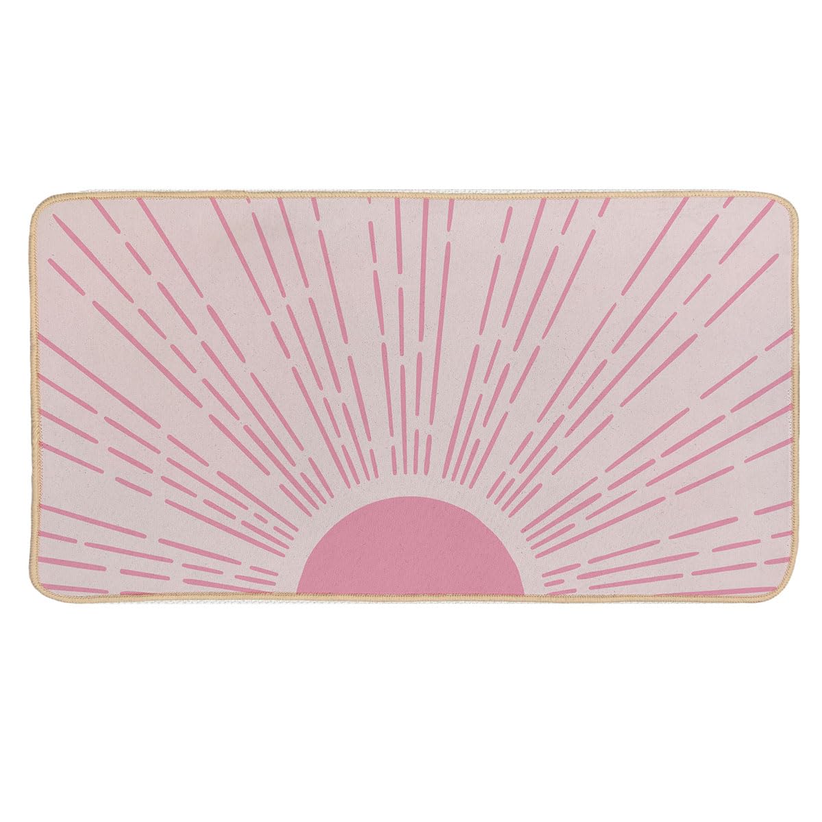 EXUQO Boho Pink Sunrise Sunset Door Mat,Indoor Entrance Welcome Mat for Front Door,Bohemian Home Bathroom College Dorm Decor,30×16 Inch