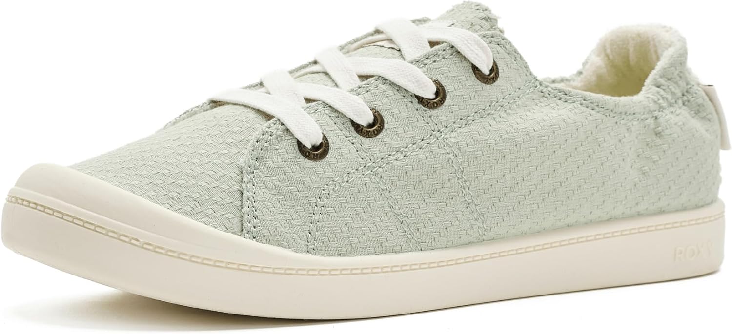Roxy Women's Bayshore Plus II Sneaker, Woven Faded Green, 7.5