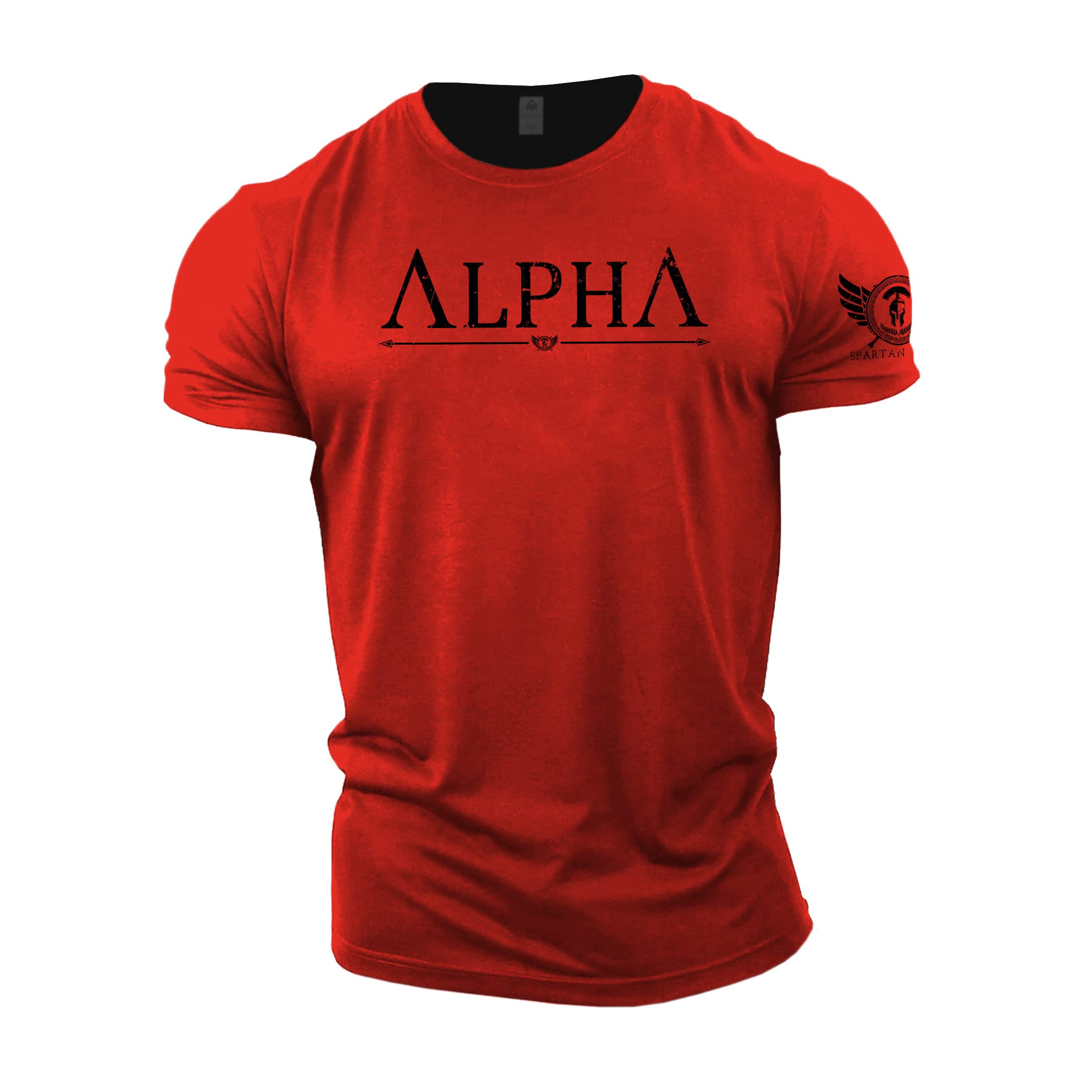 GYMTIERSpartan Forged - Alpha - Men's Gym T-Shirt Bodybuilding Training Workout Lifting Top Clothing