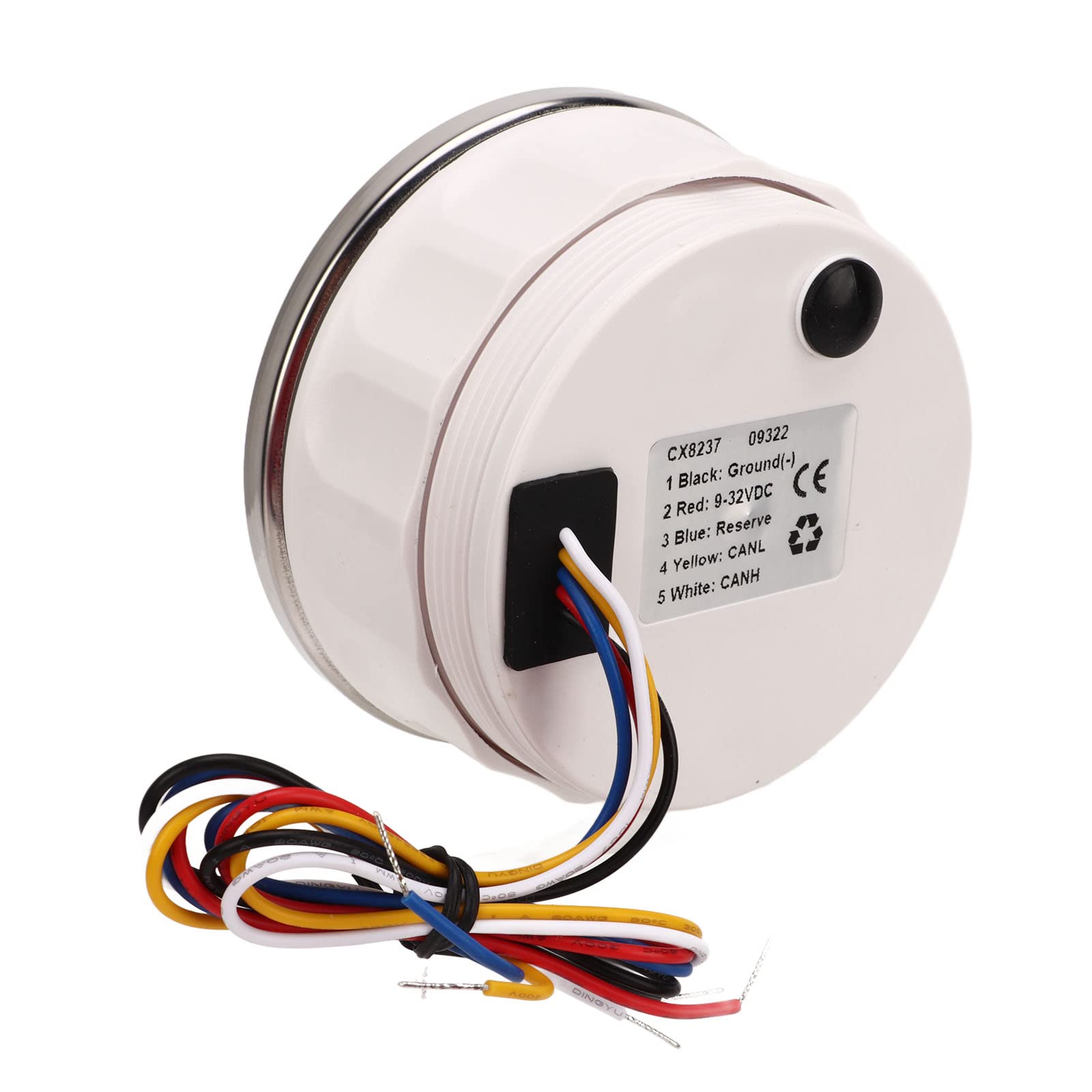 Medidor Digital 3 en 1 - Tacómetro de 85mm, Temperatura del Agua y Presión del Aceite - Luz de Fondo Roja 9-32V DC para RV, Barco, Yate