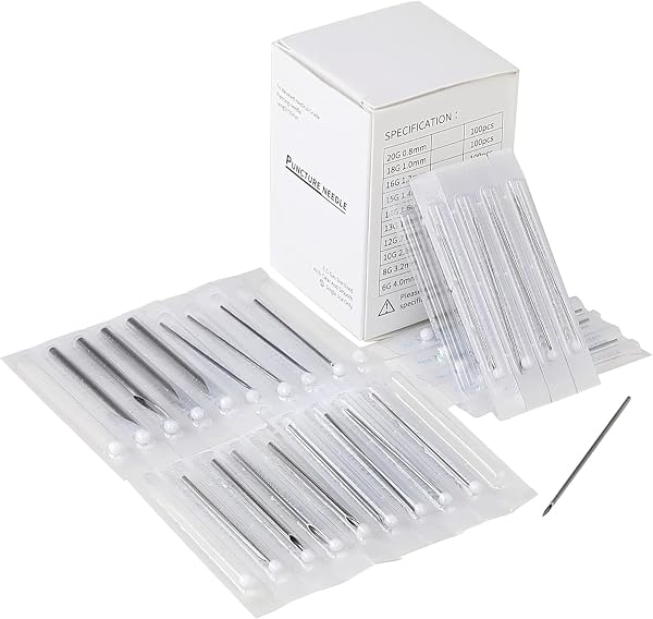 Beauty7 25 pcs Professional Mixed Body Piercing Needles Set
