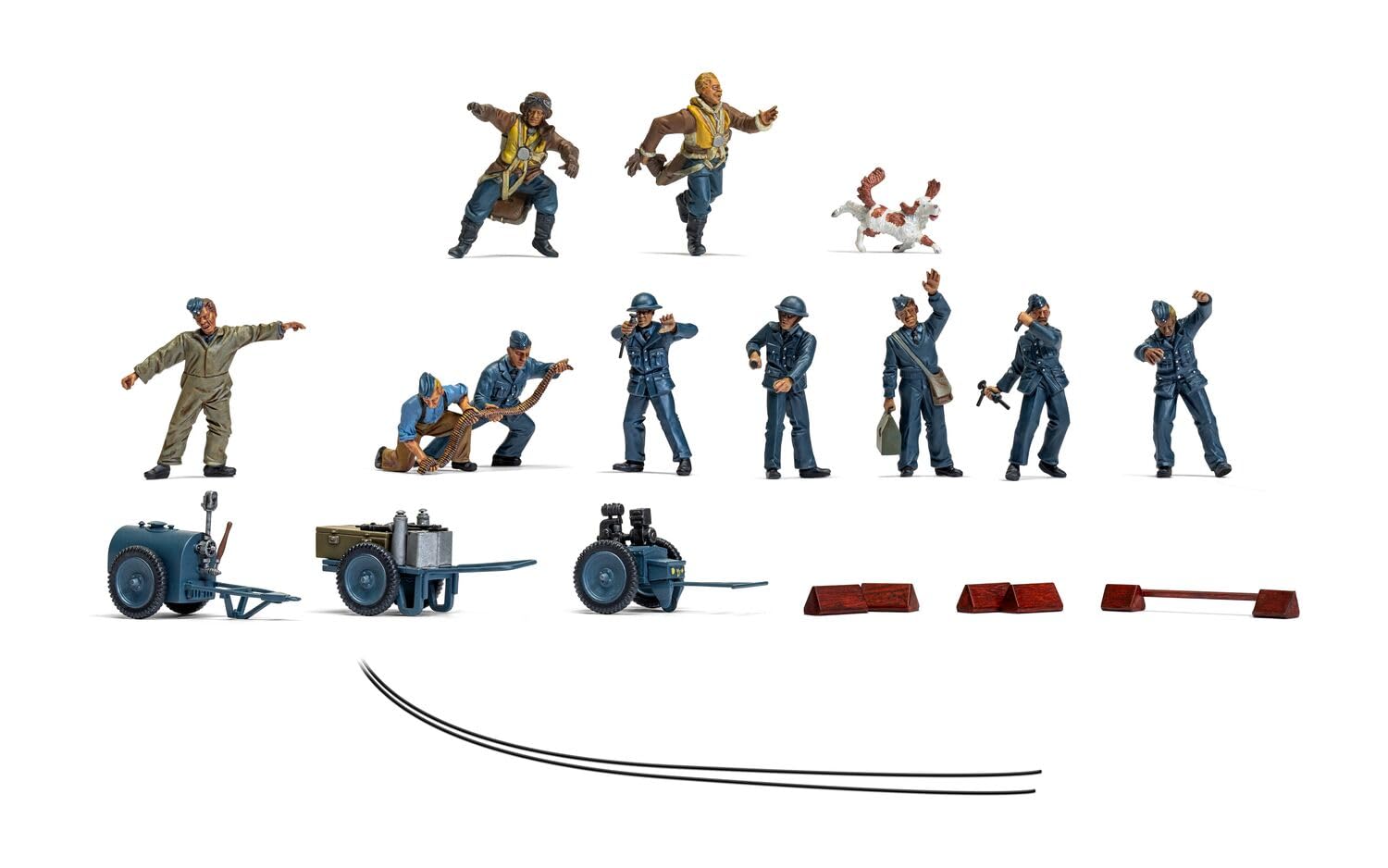 Airfix 1:48 Scale WWII RAF Ground Crew Model Kit, Un-painted