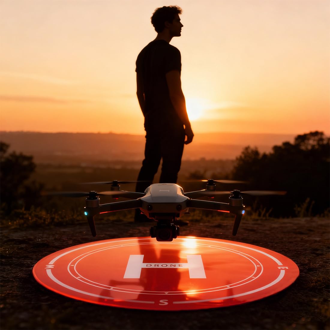 Plataforma De Aterrizaje Drones, Plegable, 50cm, Universal, Double Face, Impermeable, Mat de aterrizaje para Mini 3 Pro/Mini 2/Mavic 3/Air 3/Avata 2