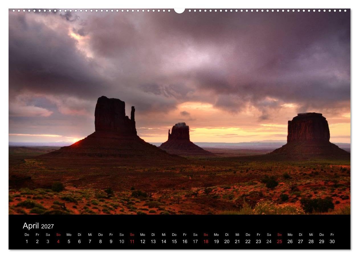 CALVENDO - Südwesten der USA - Klassiker und Geheimnisse (Wandkalender 2027 DIN A2 quer), Monatskalender: Ein geheimnisvoller Ausflug in den Südwesten der USA