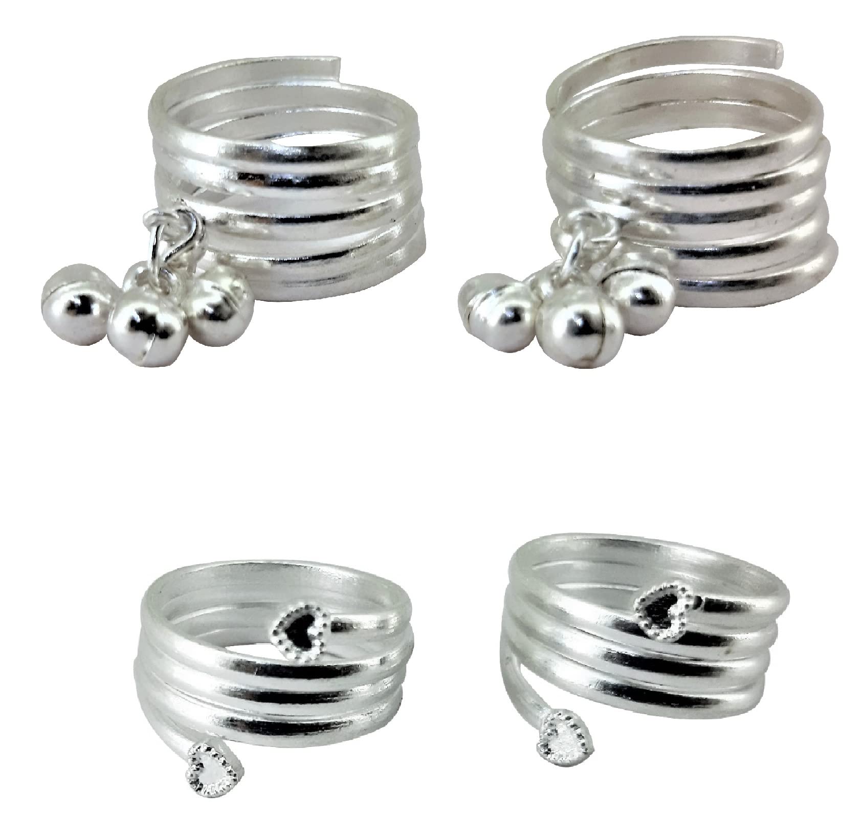kamada creations Kamada's Elegant trendy Designer Toe Ring pair Combination multicolor-picture-50