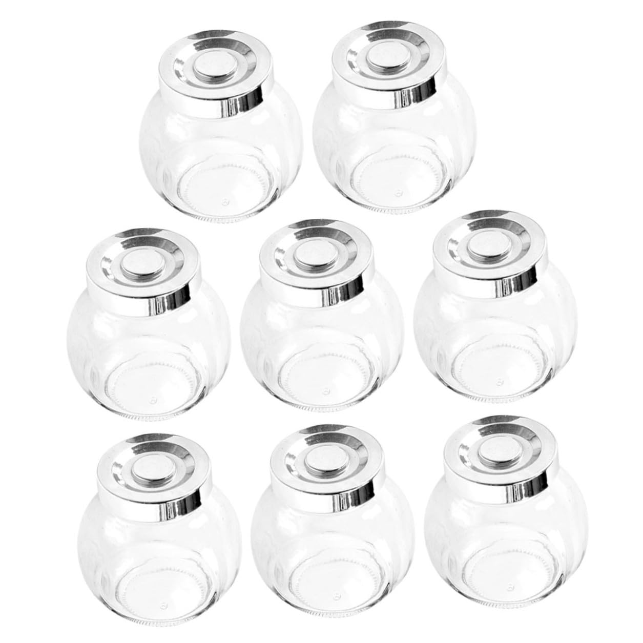 DOITOOL 8 Tarros de Cristal para Almacenar Alimentos y Cereales, Botes Organizadores de Cocina Tapa Hermética, Vidrio Transparente