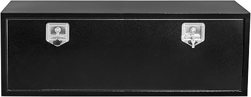 Miniatura 11 de Garvee Caja de herramientas para camión de 30 pulgadas, caja de herramientas de almacenamiento de acero negro, 30 x 18 x 18 pulgadas, organizador de