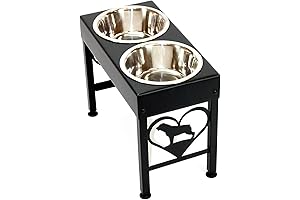 Dog Bowl Stand Elevated Feeder For Rottweiler 16 Inch Tall 3 Quart...