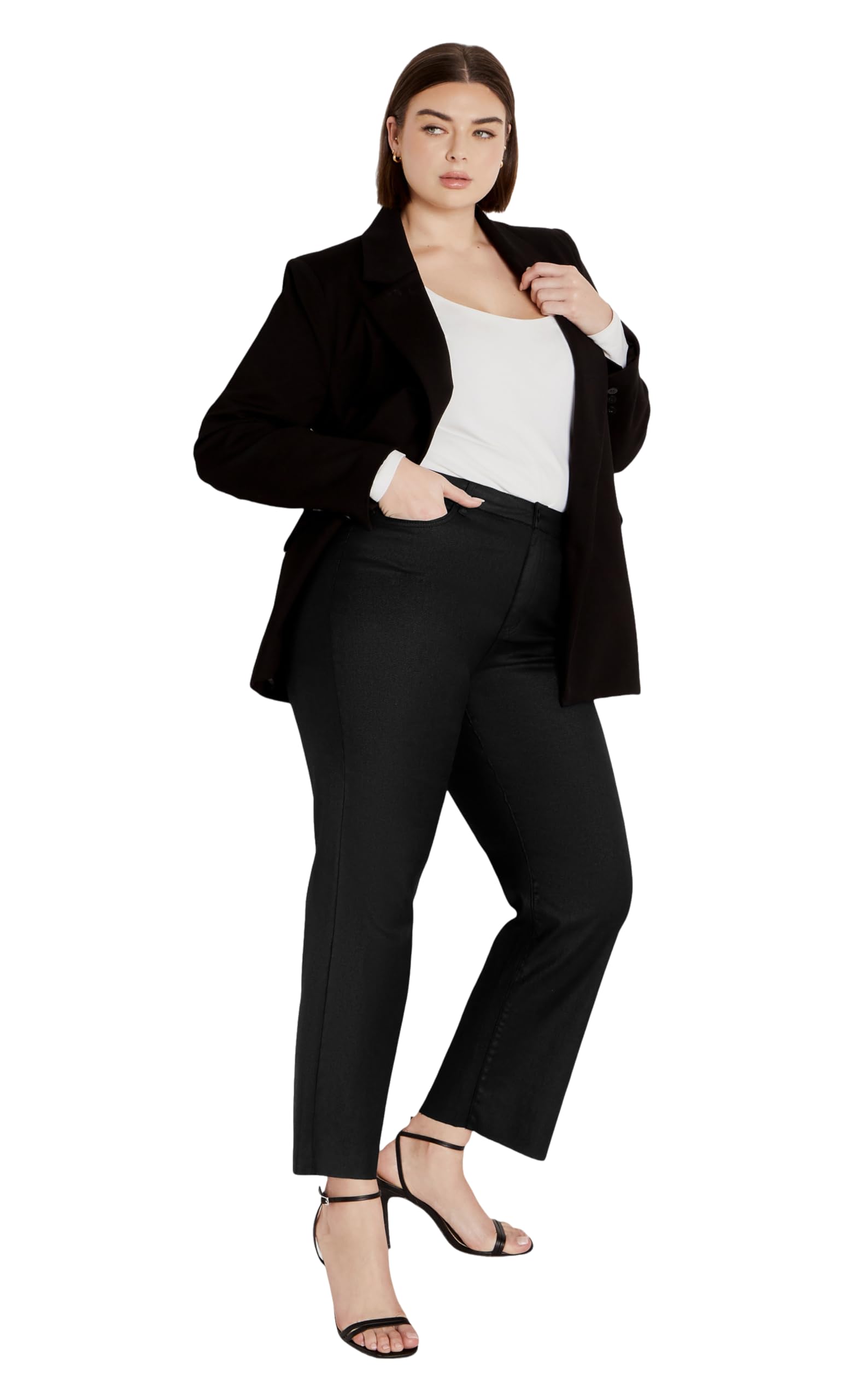 City Chic Women's Apparel Women's City Chic Plus Size Jean H Coated SK