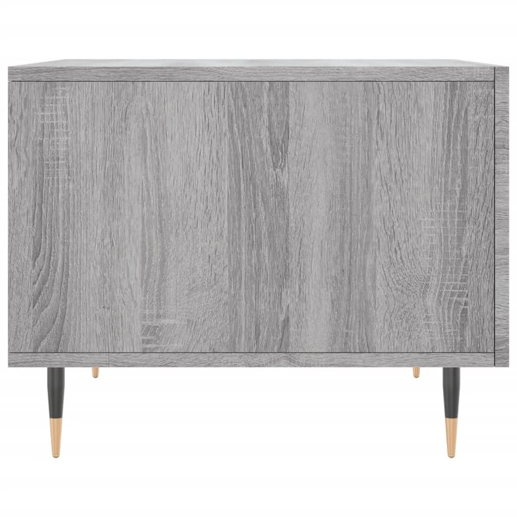 Homgoday Tavolino da caffè Sonoma grigio 50 x 50 x 40 cm, in legno ingegnerizzato, tavolino da tè per soggiorno, sala ricevimenti degli ospiti, camera da letto e ufficio, tipo 4