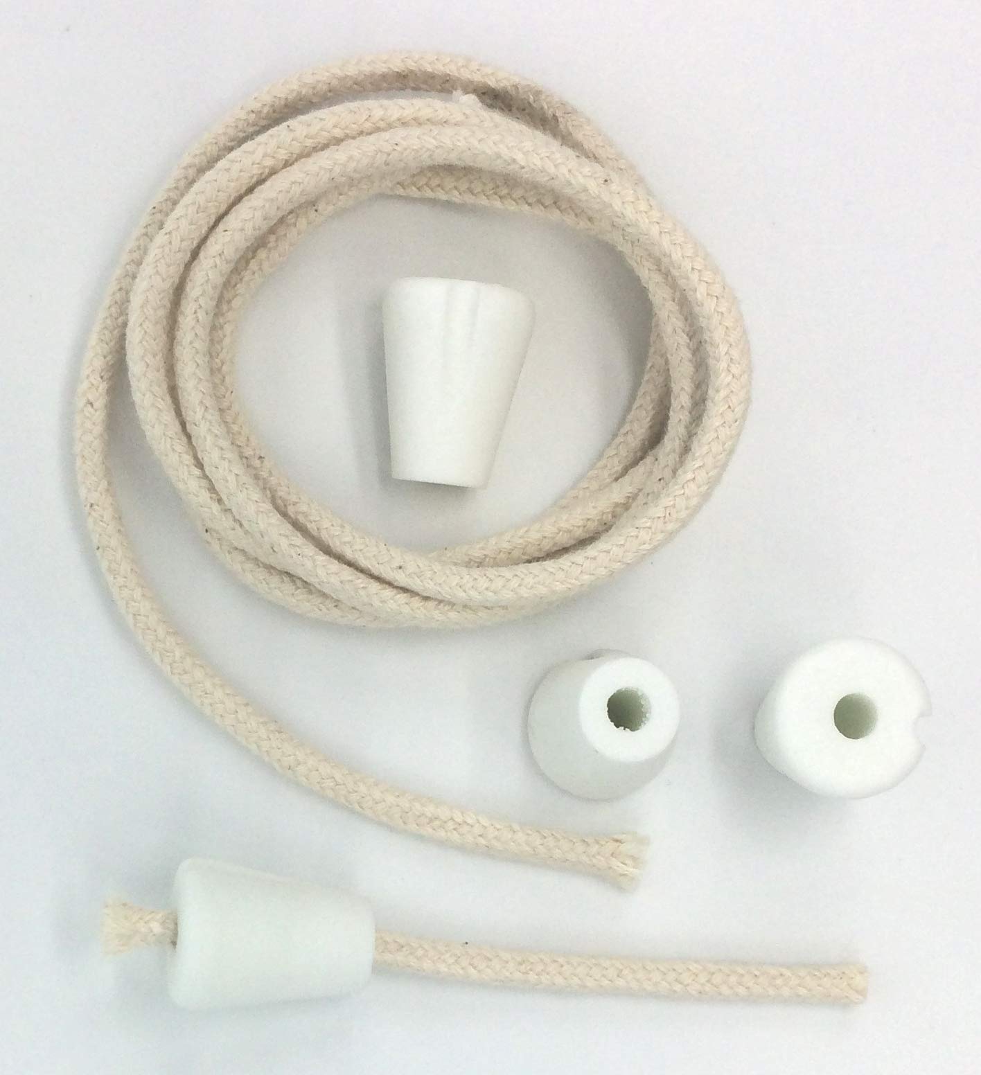 2 Ceramic Holders Wick It Up With Us 2 Holders and 10' Turbo Air Core Technology Wick 3/16" x 10' Long. Round Braided Replacement Wick Wine Bottle Candle Kerosene Alcohol Oil Lamp Burner Lantern Stove