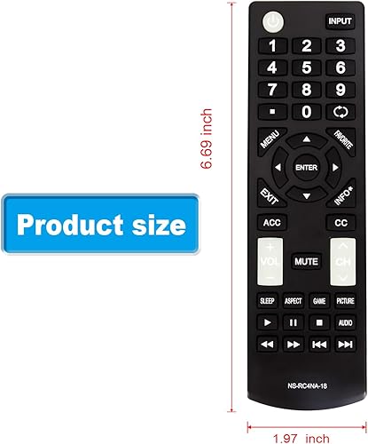 Miniatura 4 de Universal NS-RC4NA-18 NSRC4NA18 - Remoto de repuesto compatible con todos los televisores Insignia NS-55D510NA19 NS-22D510NA19 NS-40D510NA19