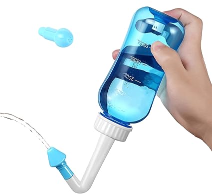 NewYouth Neti Pot Sinus Rinse Bottle Nasal Wash Bottle Nose Allergy Cleaner Pressure Nasal Irrigation System for Adult & Kid (500ML)