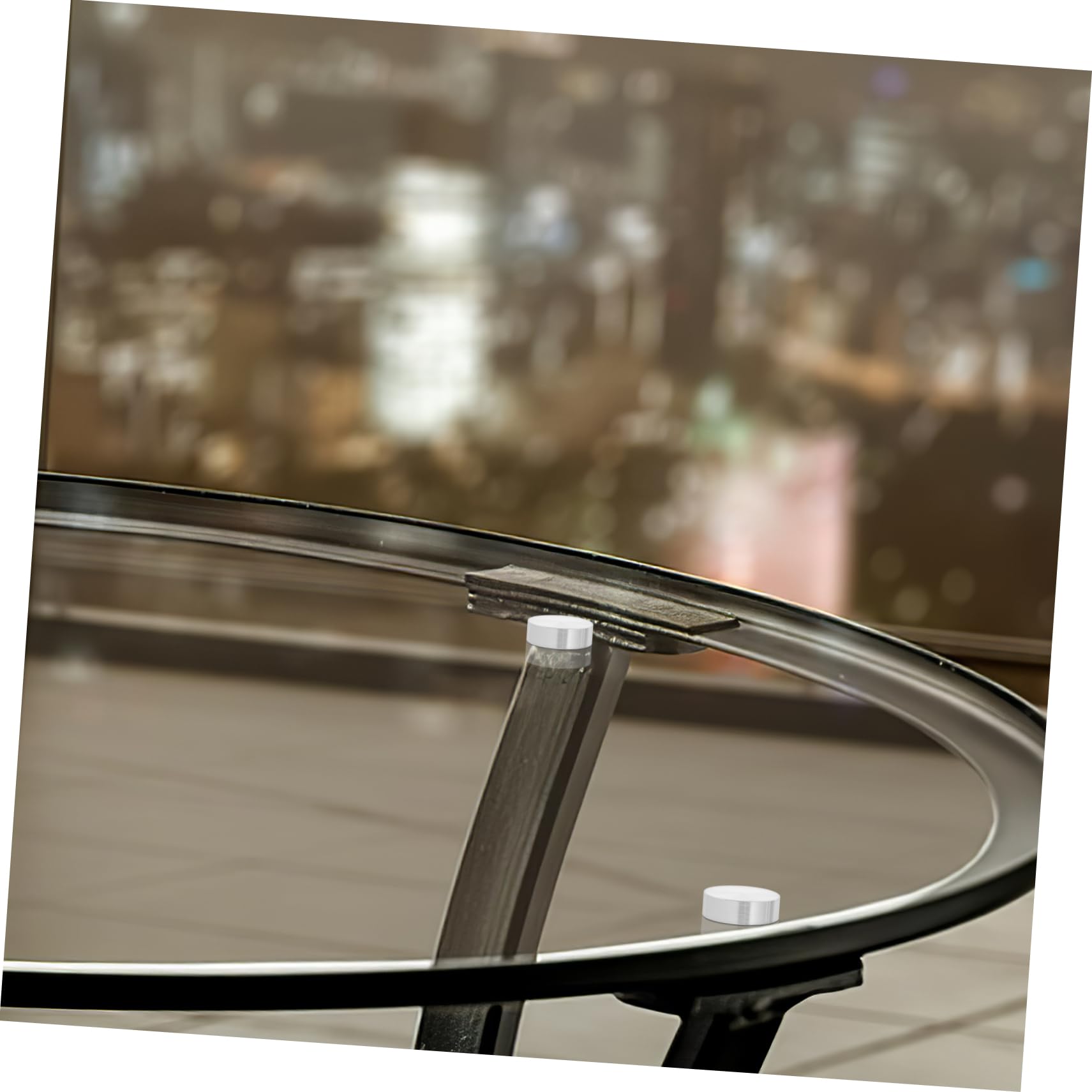 6 Dischi In Alluminio Per Mobili - Adattatori Per Tavoli E Tavolini, Filettati E Regolabili - Foto 3