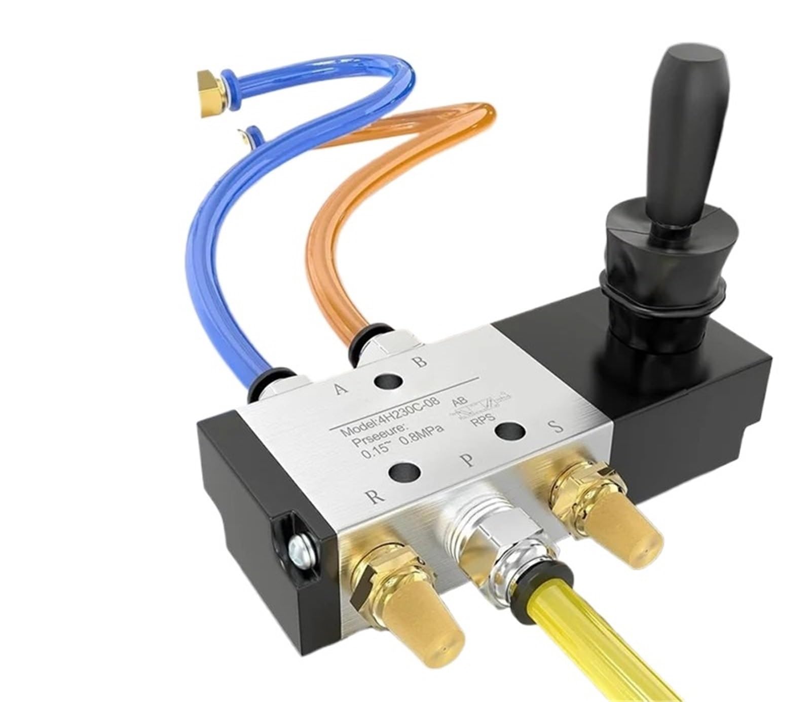 Électrovanne pneumatique 5 voies commande manuelle push-pull 1/4 NPT