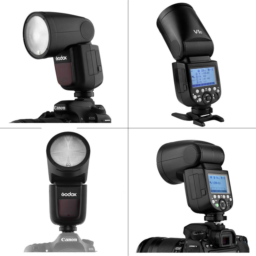 Godox V1-N Round Head Flash Speedlight 2.4G TTL HSS for Nikon 2600mAh Lithium Battery