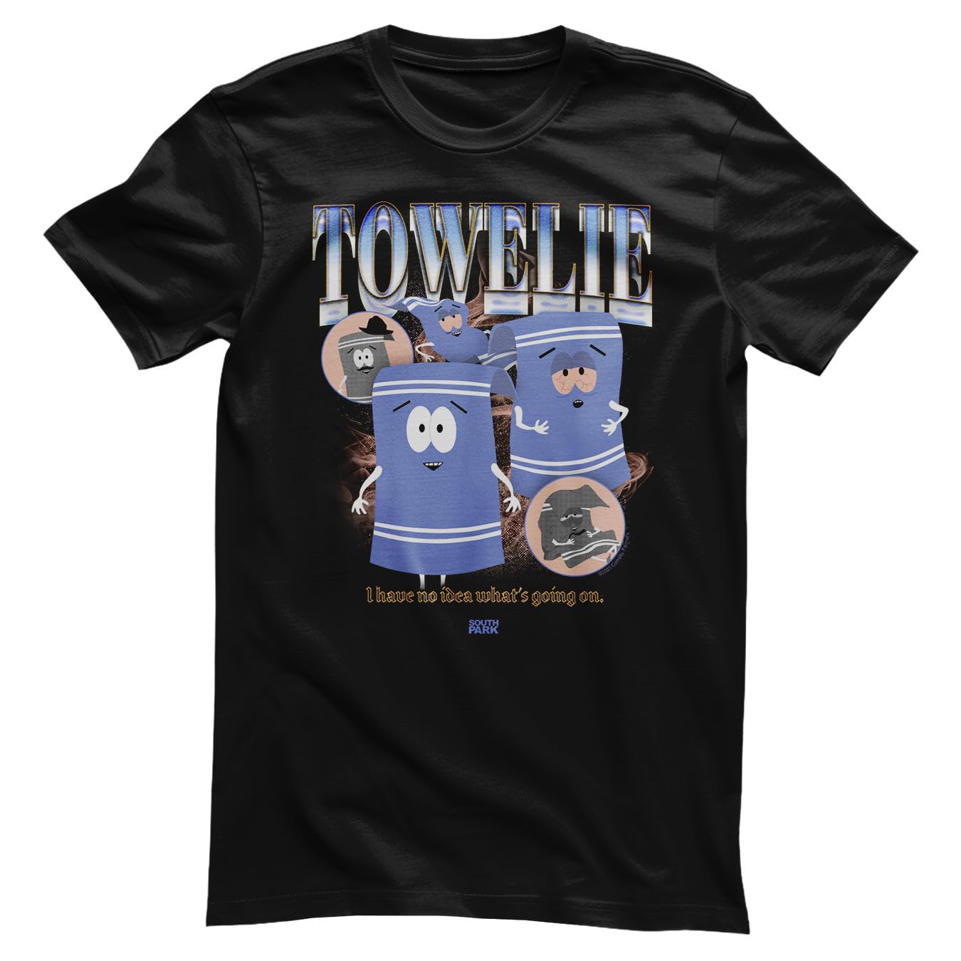 South Park Officially Licensed Towelie Bootleg Rap Mens T-Shirt (Black), Small
