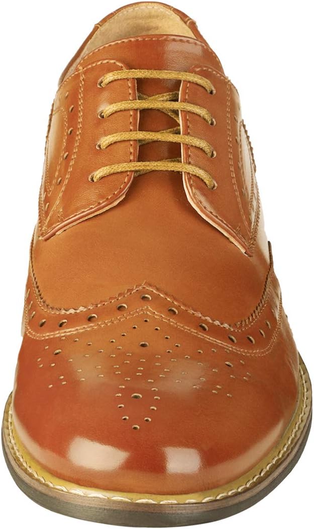 Bruno Marc MODA ITALY PRINCE-03 Men's Classic Modern Oxford Wingtip Lace Dress Shoes