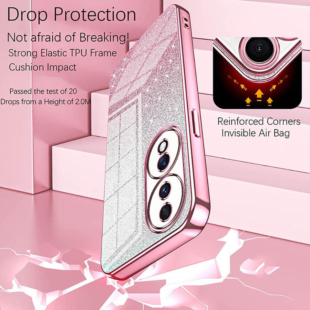 SEAHAI Cover per Honor X6 / Honor X8 5G / Honor 70 Lite Cover, Ultra Sottile Custodia in TPU a Gradiente Colori, Trasparente Silicone Morbido Case Antiurto Cover, Viola/Blu
