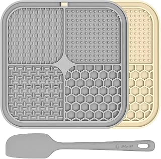 ChefAide 2 Pack Lick Mat for Dogs, Cats & Puppies with Suction Cups