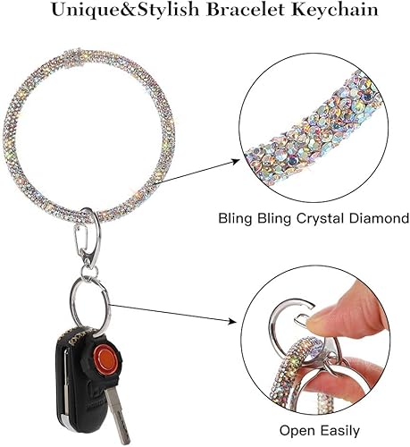 Miniatura 3 de Pulsera de cristal, llavero de diamantes de imitación Artscope para mujer, B - Ab