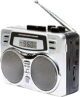 Vista 1 de Reproductor de cassette retro todo en 1 AM FM Grabadora de radio con temporizador de reloj digital