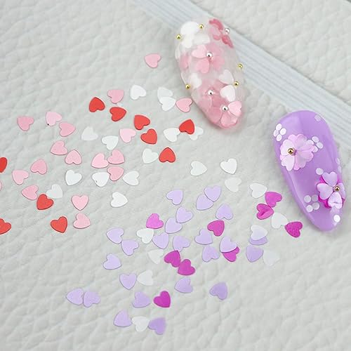 Miniatura 7 de Arte de uñas de corazón de 16 colores con purpurina lentejuelas de San Valentín suministros de uñas de San Valentín holográfico brillante diseño