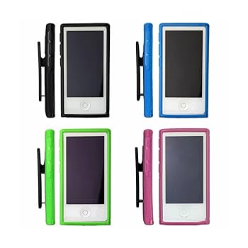 iPod nano本体とベルト Amazon.com: iPod Belt Clip TPU Rubber Skin Case Cover for