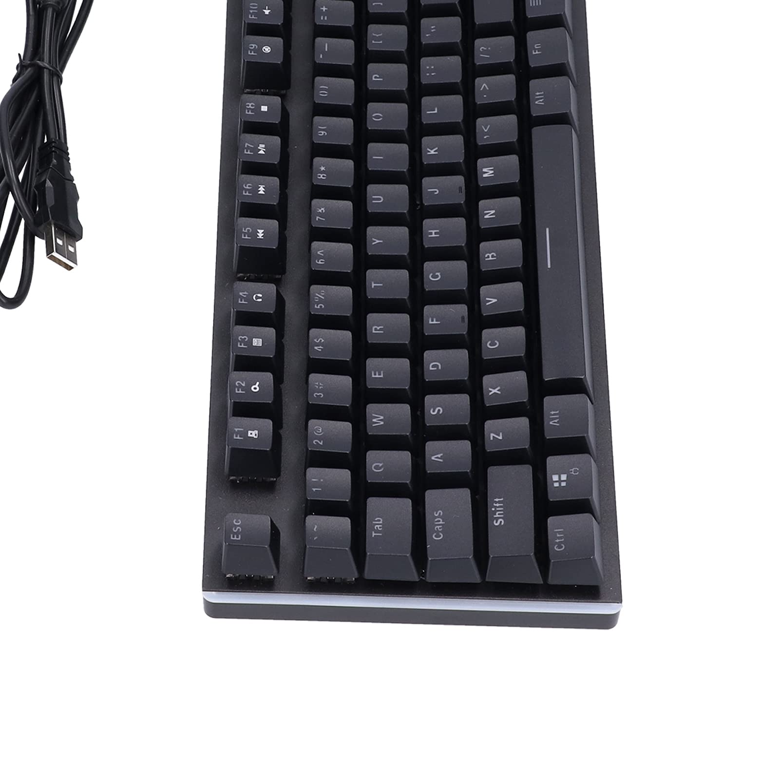 Zunate Klawiatura Mechaniczna, 104 Klawisze Przewodowa Mechaniczna Klawiatura do Gier do Laptopa do Gier PC, LC z osią optyczną, Ergonomiczne Nakładki Antypoślizgowe