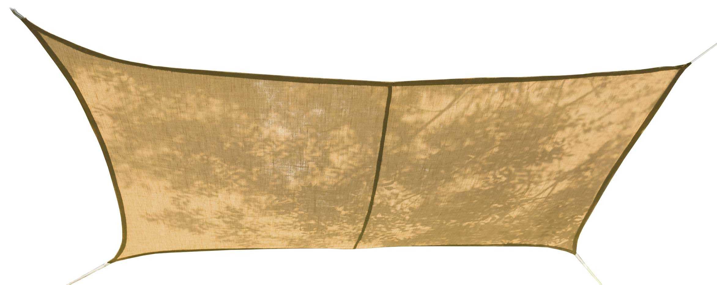 Voile d'ombrage rectangulaire en Jute pour des déjeuners frais au jardin 3x2