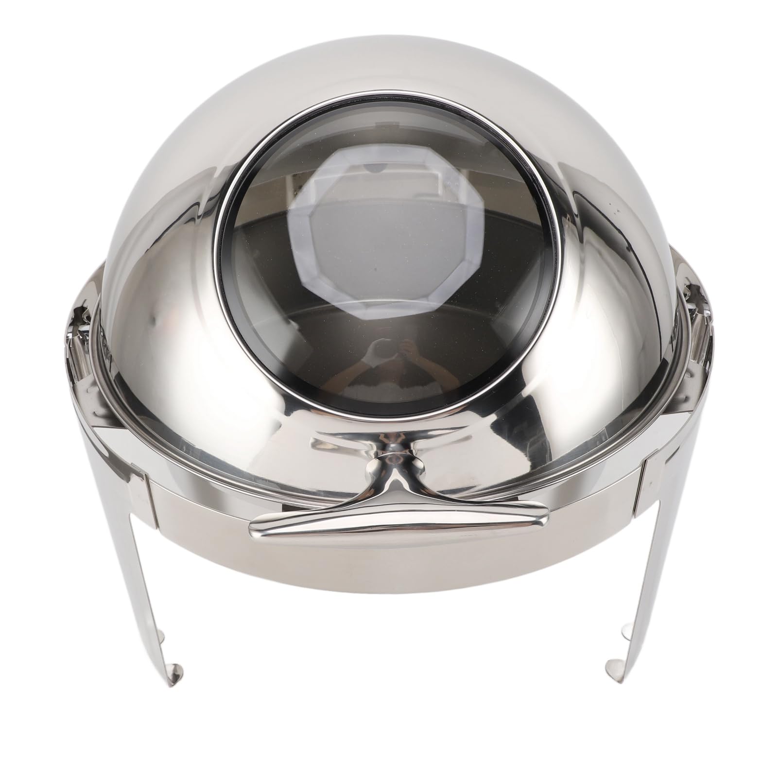 Haofy Scaldavivande in Acciaio Inossidabile 6L con Coperchio in Vetro Visibile e Ammortizzazione Idraulica per Hotel, Ristoranti, Buffet, Colazione, Matrimoni, Feste