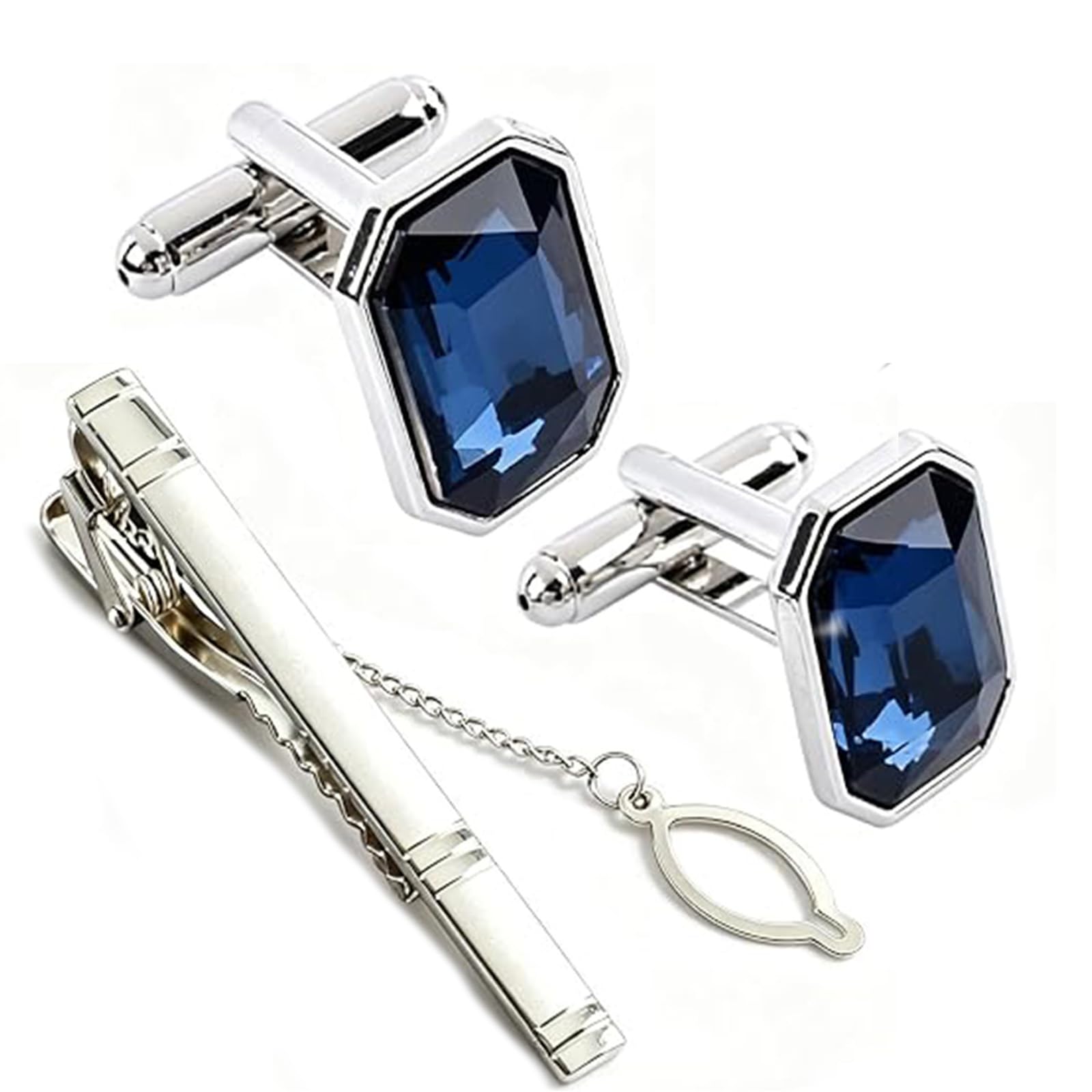 3 PCS SET Business Professionals and Wedding Ceremonies, Cufflinks for Men Formal,Ideal for Corporate Events and Office Wear-image-17