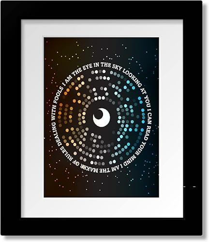 Eye in the Sky - Music Quote Song Lyric Visual Artwork Print