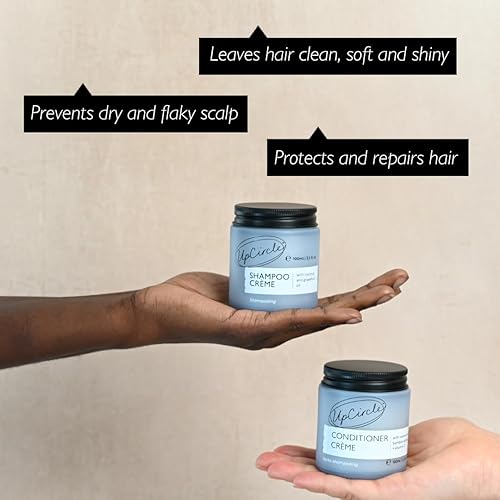 Miniatura 4 de UpCircle Dúo para el cuidado del cabello - Crema de champú y acondicionador - Aceite de romero, aceite de coco + vitamina E - Previene