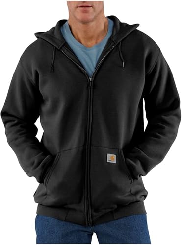 Carhartt - Sudadera holgada de peso medio con cremallera completa para hombre