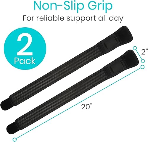 Miniatura 6 de Vive IT Band Strap  Paquete de 2 bandas de compresión de banda iliotibial  Fuera del dolor de rodilla, cadera, muslo y síndrome ITB  Soporte de