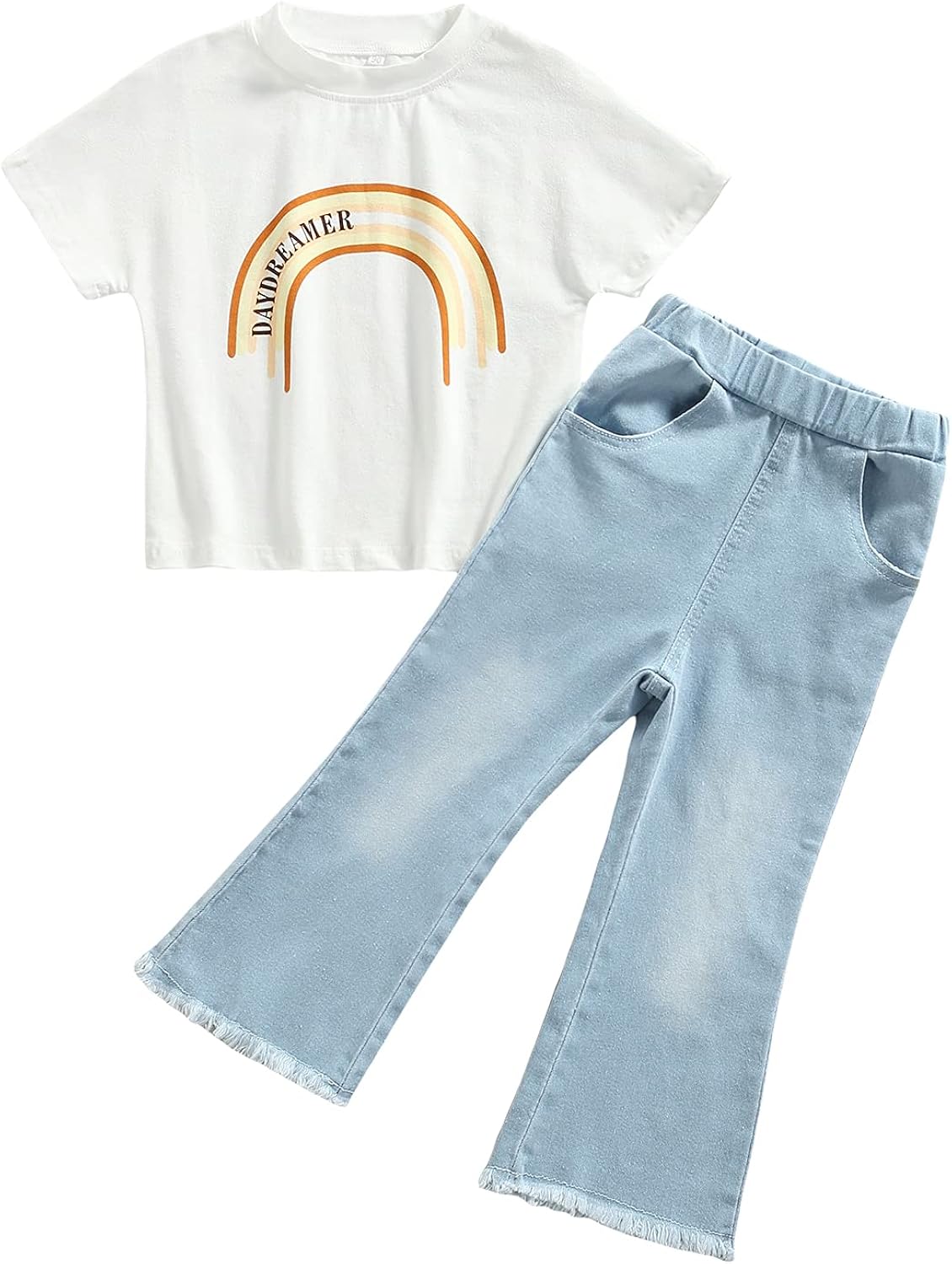 Conjunto de traje para niños, camiseta de manga corta con estampado de