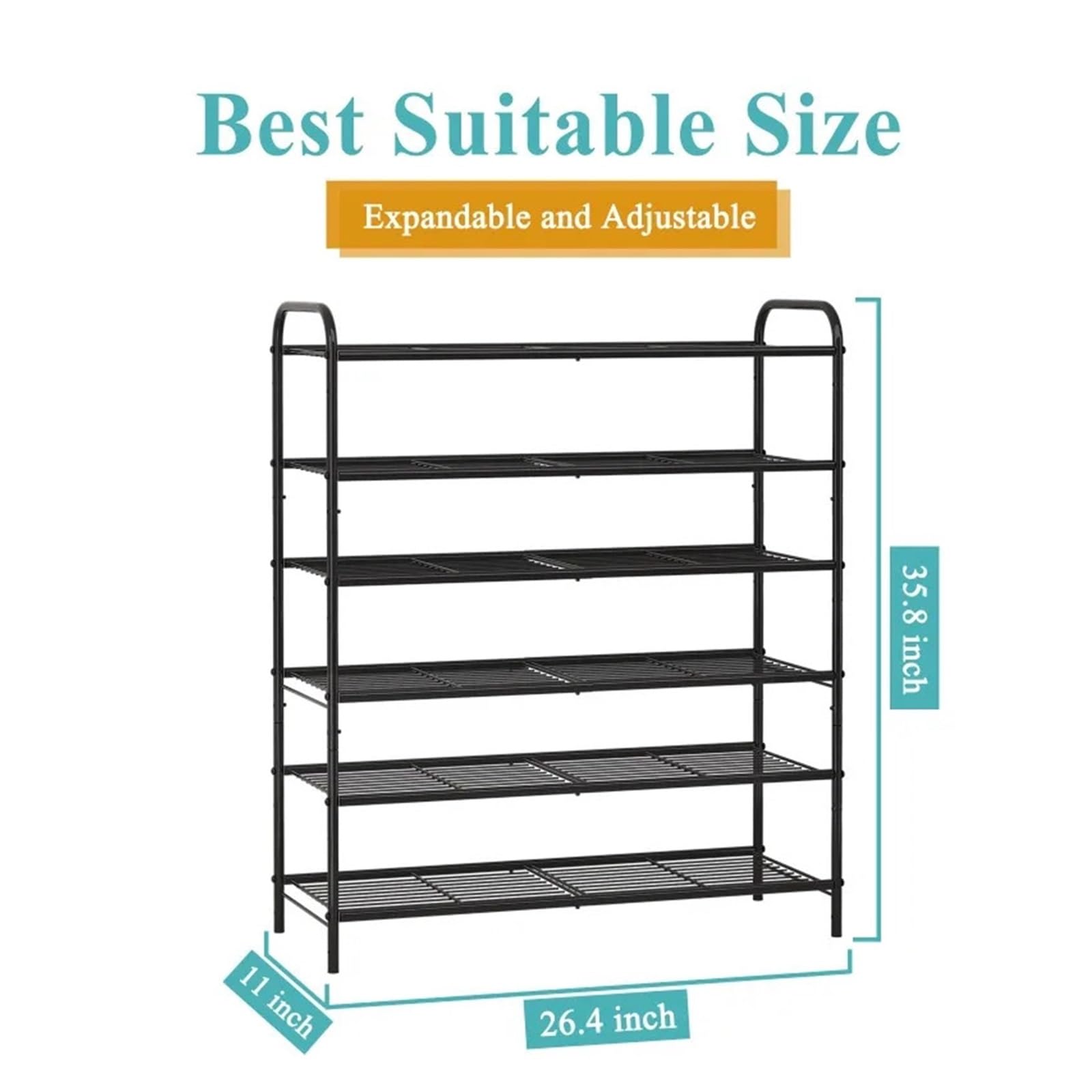 Estantería de Metal 3/4 Tier Multi-Layer Shoe Rack Space Saving Household