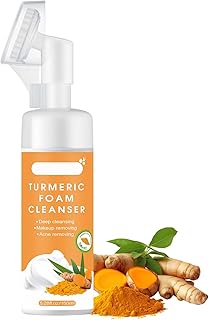 Jabón facial de cúrcuma con cepillo: limpiado...