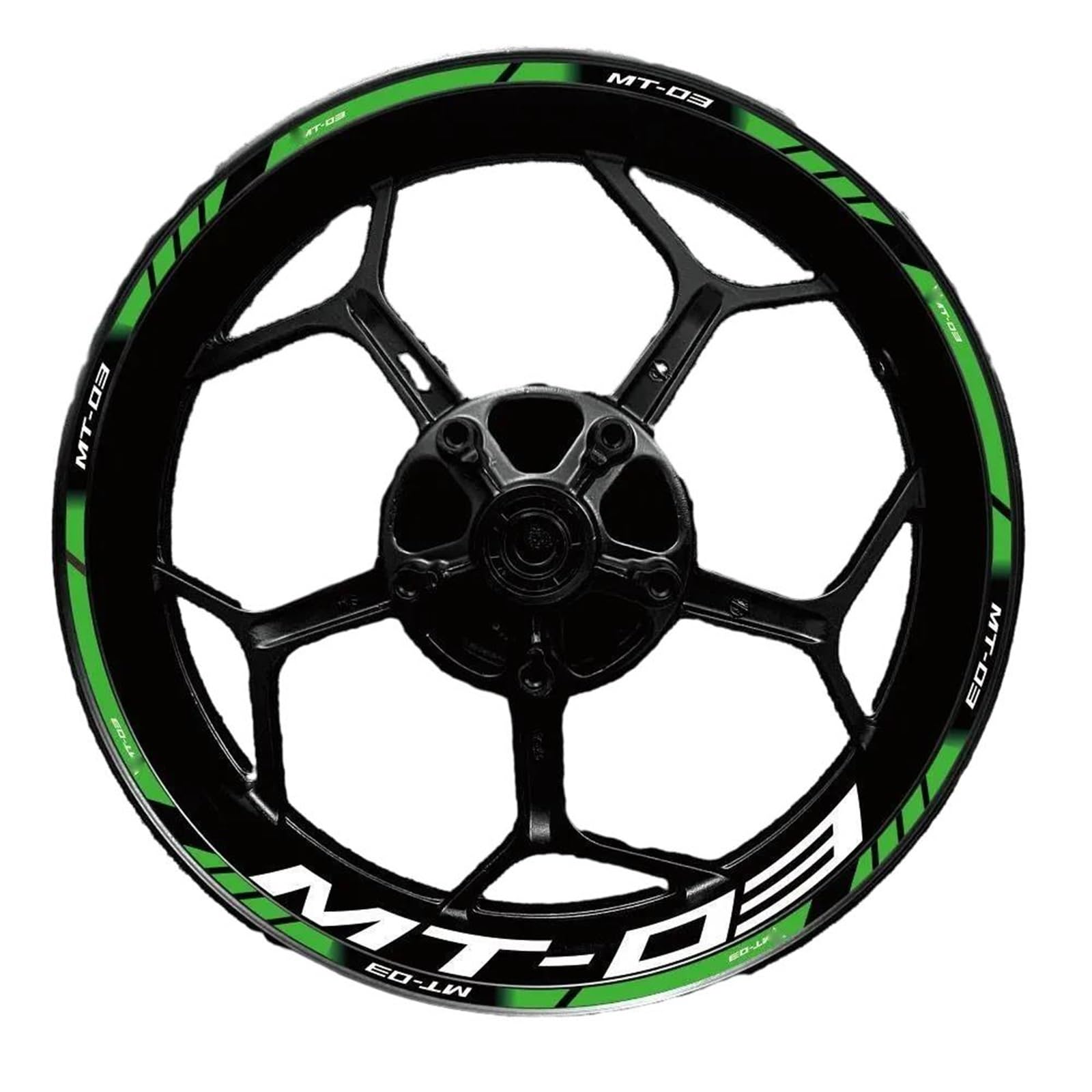 Applique for for MT-03 Mt03 17 Inch Motorcycle Wheel Hub Modified Rim Decal Decoration Waterproof Reflection Sticker(16)
