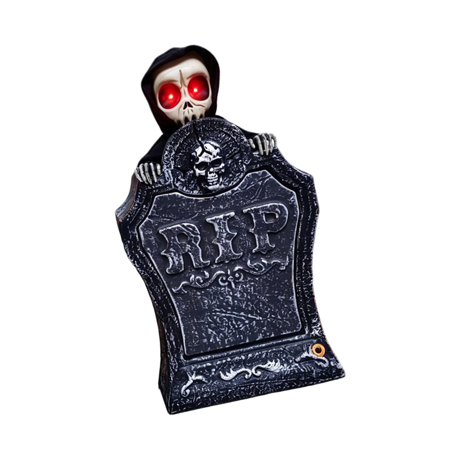 Elnwnnkc Skeleton Eerie Eerie Cemetery Props With Motion Activated Lights And Voice Effect Realistic Halloween Decoration Glowing Talking Marker
