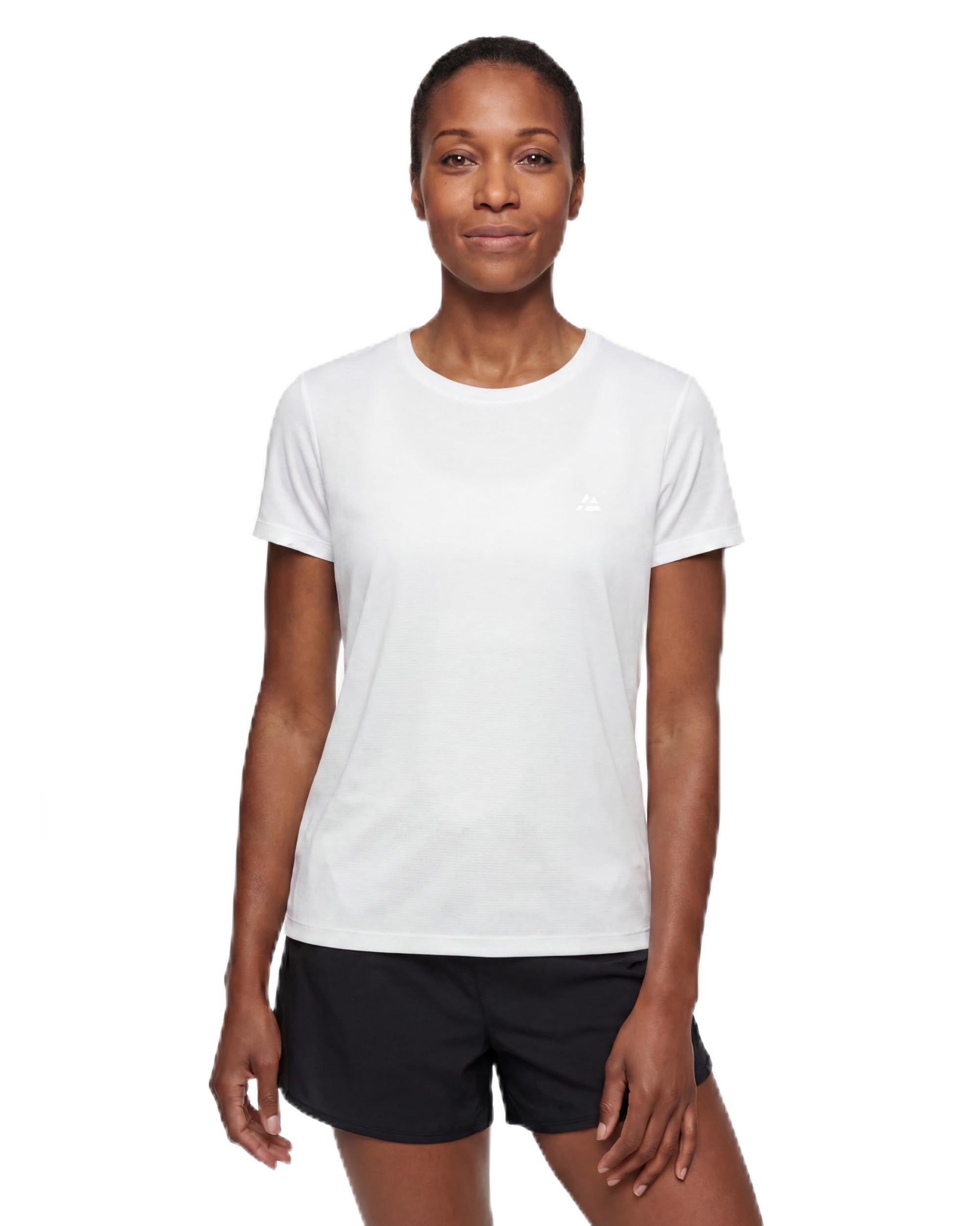 DANISH ENDURANCE Sport T-Shirt Damen, Laufshirt, 1er & 2er Pack | Leichtes Mesh Sportshirt, Atmungsaktiv, Geruchshemmend & Schnelltrocknend, für Laufen, Fitness & Yoga
