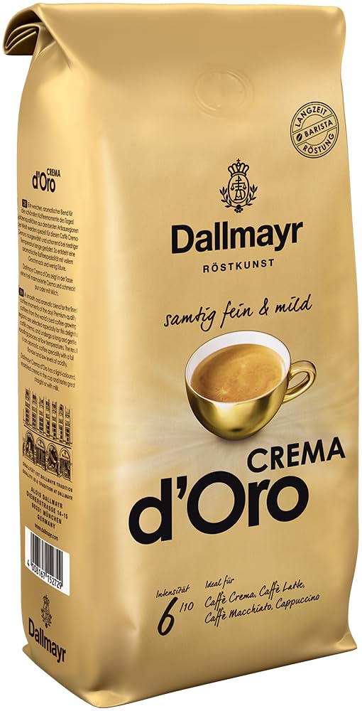 Dallmayr Crema d'oro łagodne i drobne w ziarnie, 1000 g worek