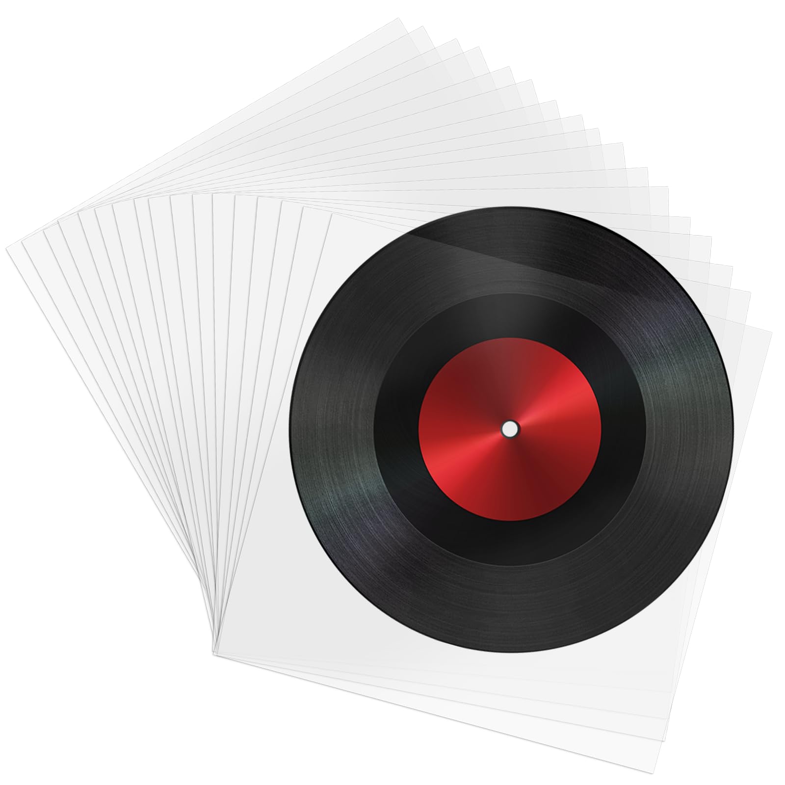 DGN 100 Pièces 7 Pouces Pochette Vinyle, 19 x 19 cm Pochette Plastique Disque Vinyle Transparent, 45 Tours Extérieur, Anti-statiques Protection Disques Vinyles, pour Le Stockage de Simple Disques | 19 x 19 cm Pochette Vinyle,T ransparent Anti-statiques Pr